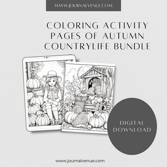 Coloring Activity Country Autumn Book   - JOURNAL VENUE