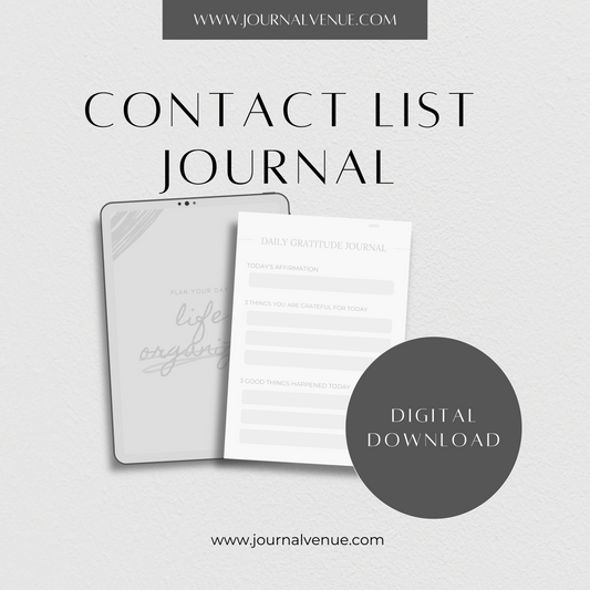 Contact List Log Journal - JOURNAL VENUE