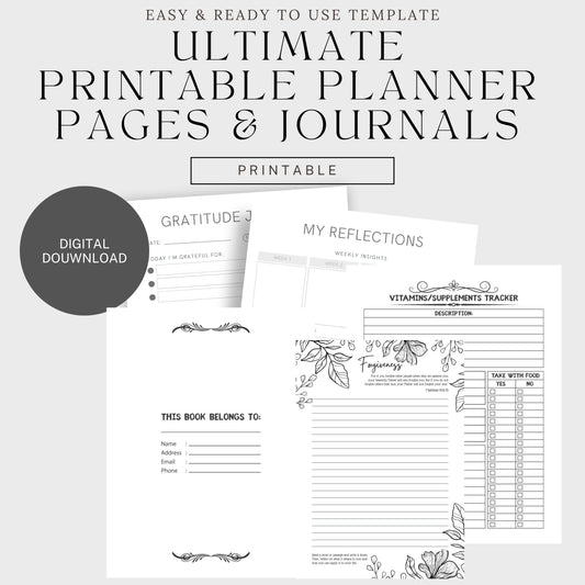 Ultimate Mega  Planner & Journal Interior Bundle - JOURNAL VENUE