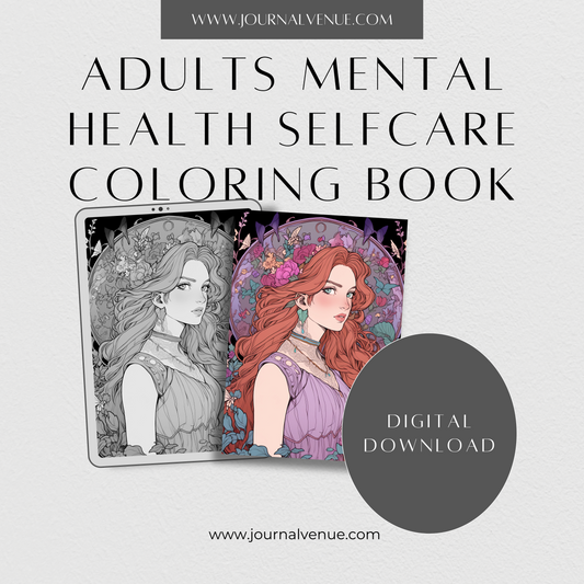 Adults Mental Health Selfcare Coloring Book - JOURNAL VENUE