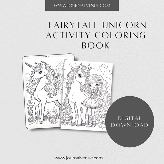  Fairytale Unicorn Activity Coloring Book Bundle   - JOURNAL VENUE