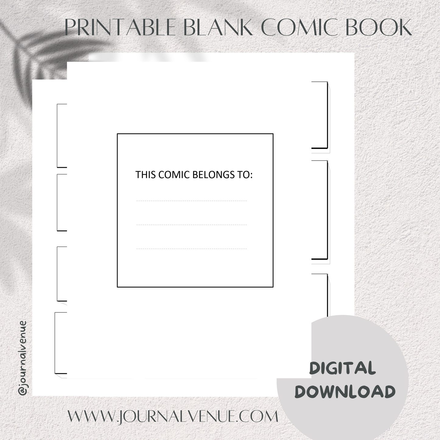  Printable Blank Comic Book For Comic Lovers- JOURNAL VENUE