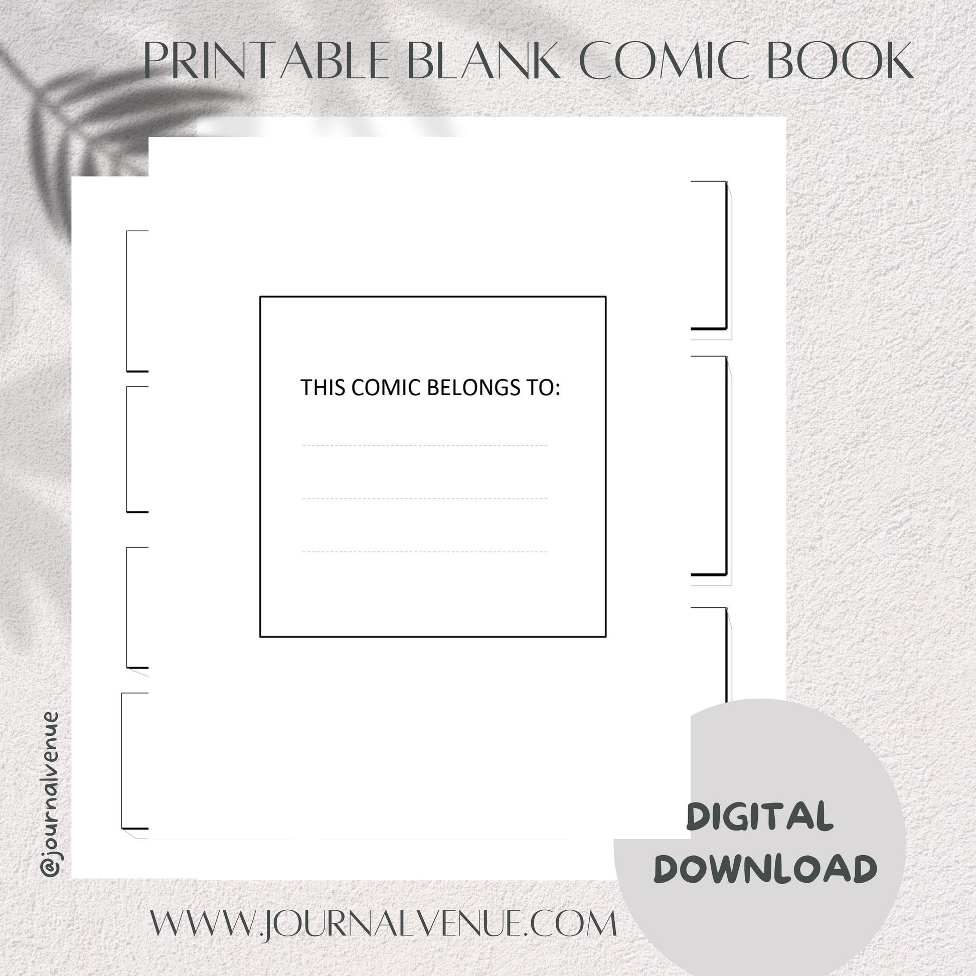  Printable Blank Comic Book For Comic Lovers- JOURNAL VENUE