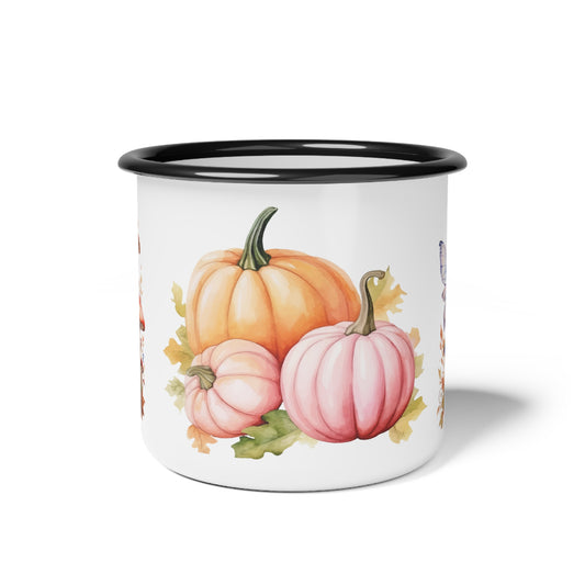 Fall Fairy Pumpkin Enamel Coffee Mug - JOURNAL VENUE