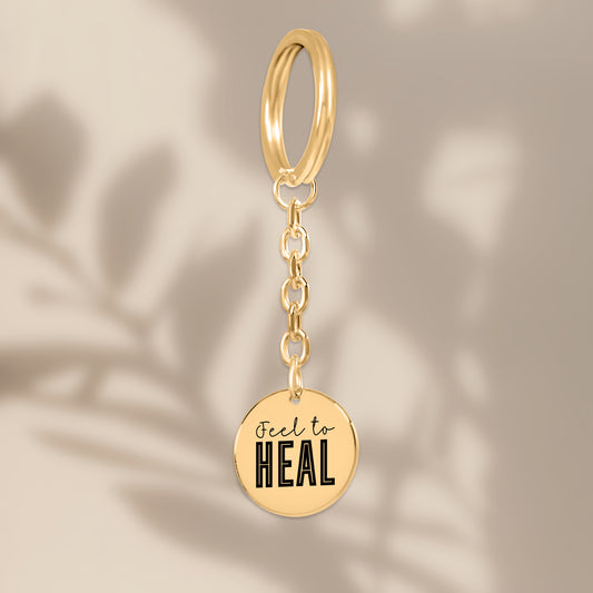 Feel To Heal Coin Keychain - JOURNAL VENUE