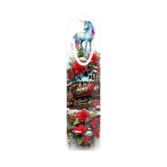 Floral Christmas Classic Train  Bookmark - JOURNAL VENUE