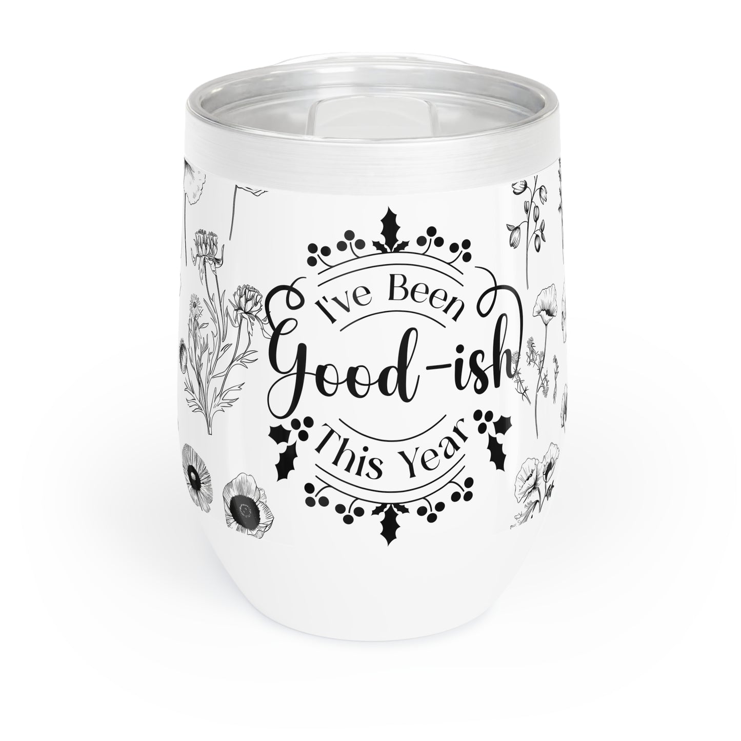 Goodish Christmas Wine Tumbler - JOURNAL VENUE