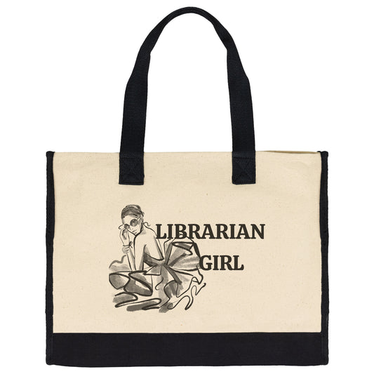 Librarian Girl Tote Bag - JOURNAL VENUE