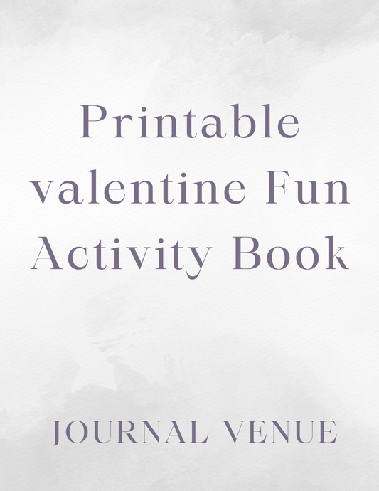 Printable valentine Fun Activity Book