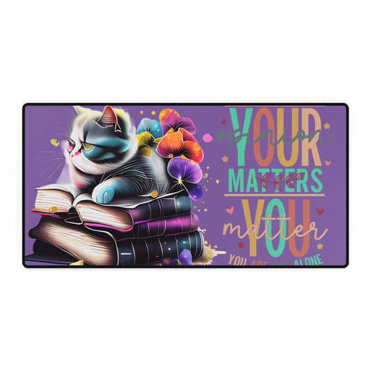 Reading Cat Bookish Mouse Pad Desk Mats - JOURNAL VENUE