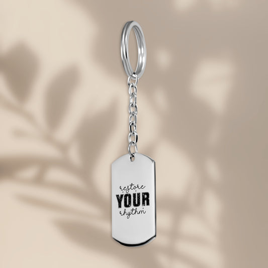 Restore Your Rhythm Tag Keychain - JOURNAL VENUE