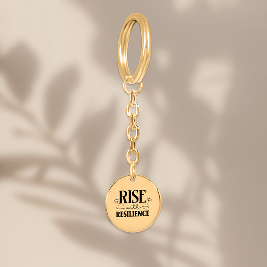 Rise with Resilence Coin Keychain - JOURNAL VENUE