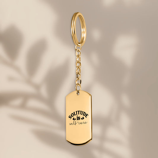 Solitude is Self Care Tag Keychain - JOURNAL VENUE