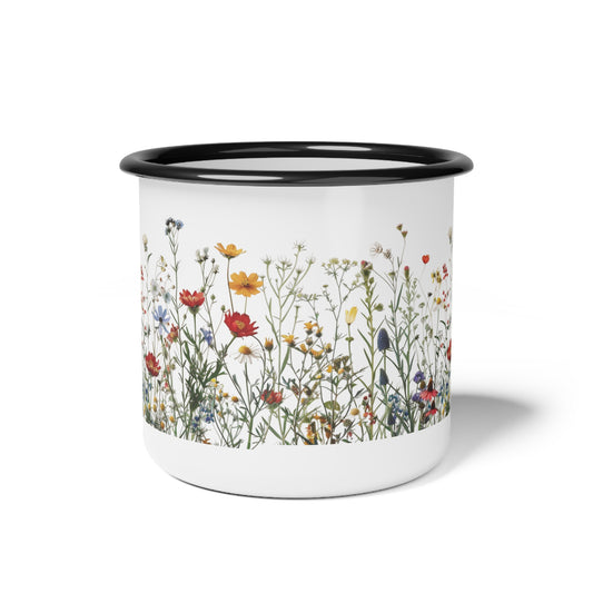 Wild Flower Enamel Coffee Cup - JOURNAL VENUE