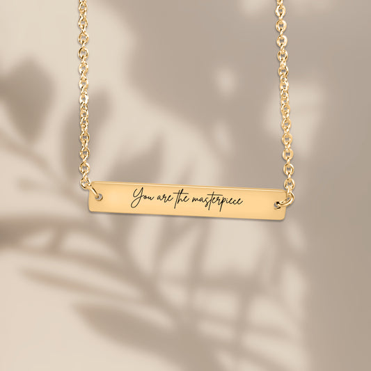 You Are The Masterpiece Bar Necklace - JOURNAL VENUE