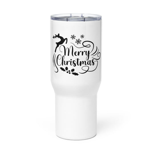 Merry Xmas Travel Mug with a Handle - JOURNAL VENUE