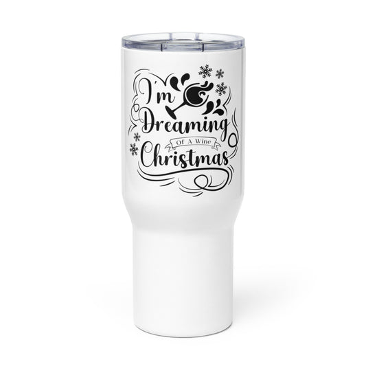 Dreaming of a Wine Christmas Travel Mug