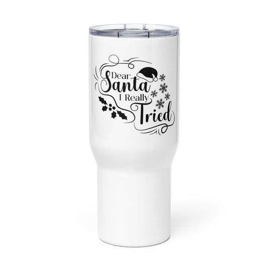 Dear Santa I Literally Tried Travel mug - JOURNAL VENUE