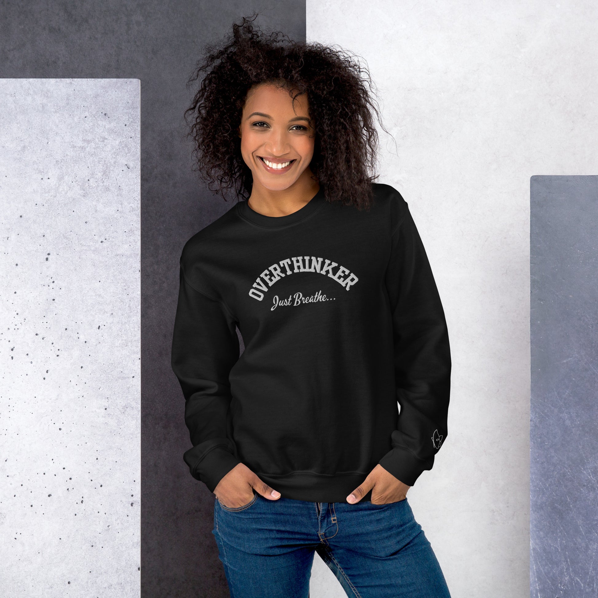 Overthinker Embroidered Sweatshirt - JOURNAL VENUE