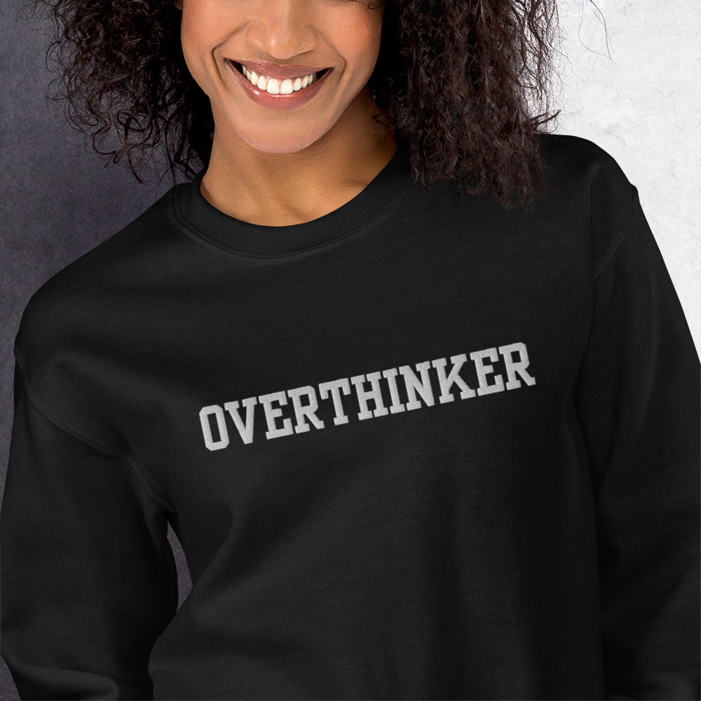 OVERTHINKER Self Care Embroidered Sweatshirt - JOURNAL VENUE