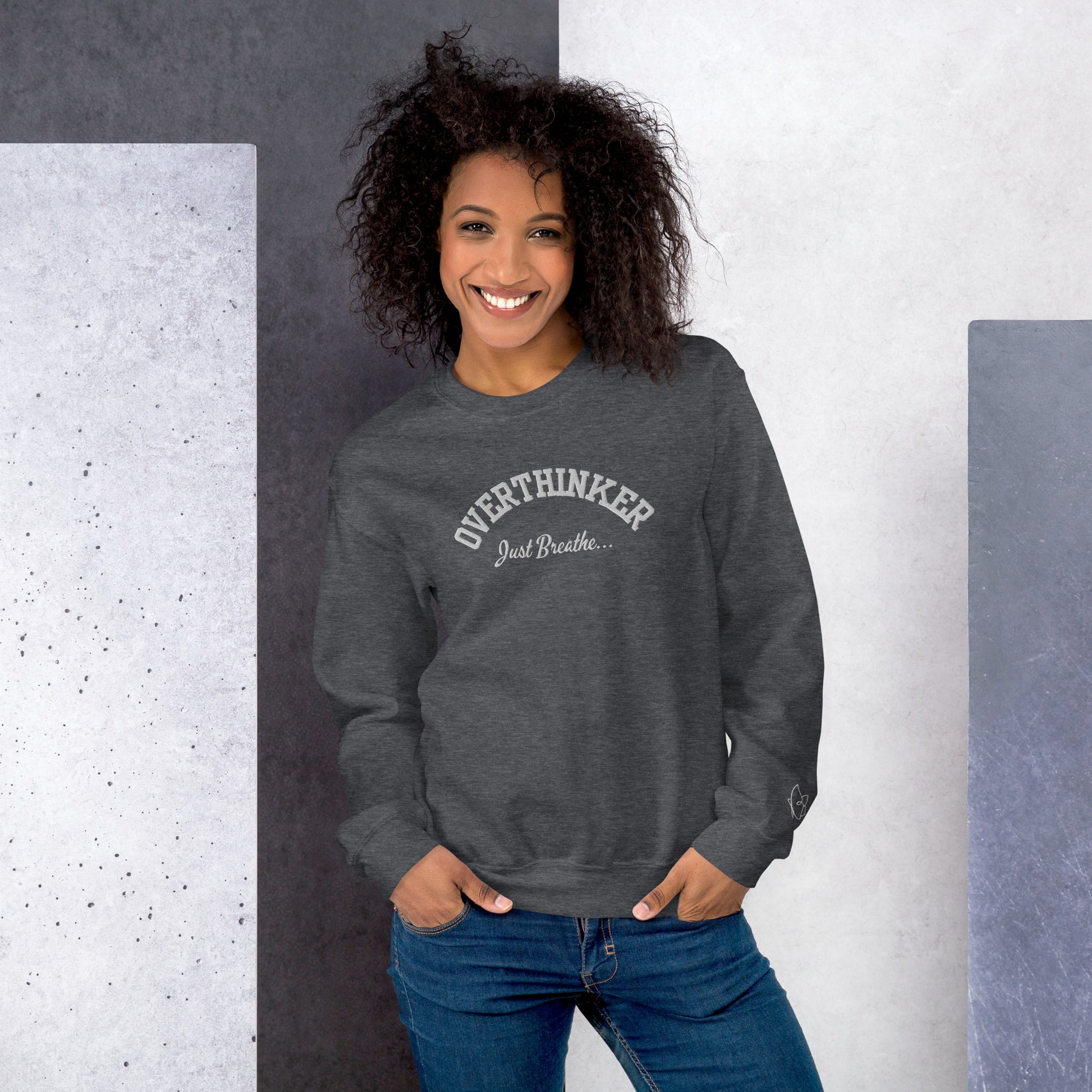 Overthinker Embroidered Sweatshirt - JOURNAL VENUE