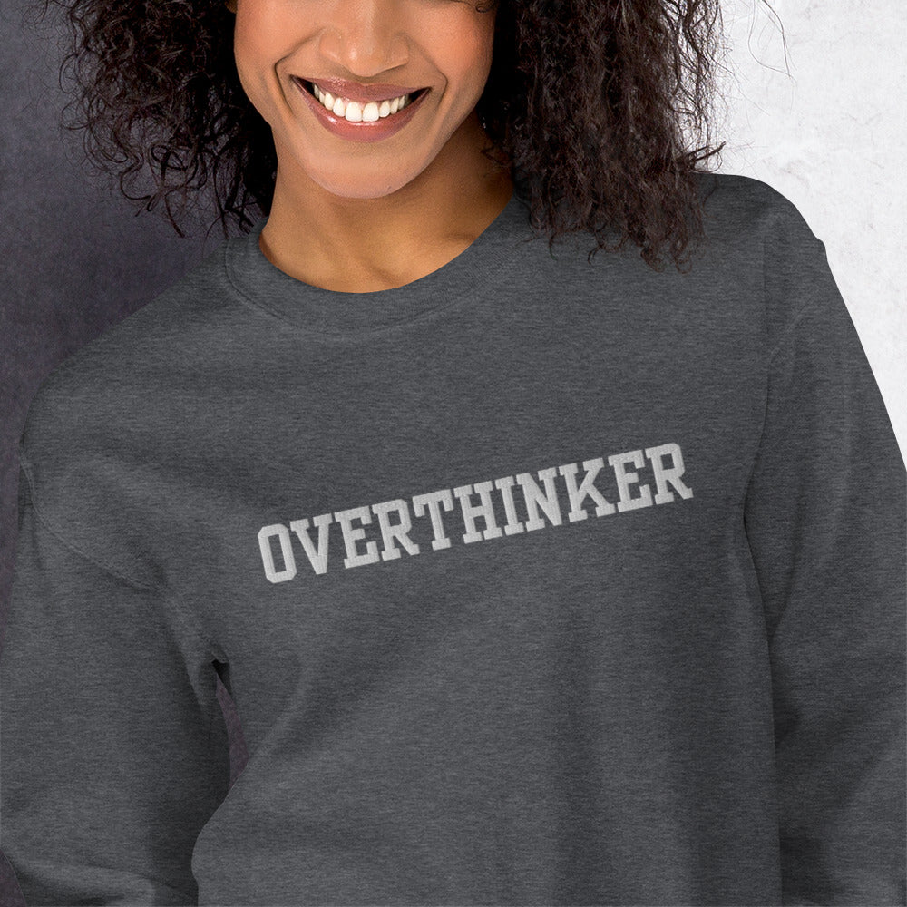 OVERTHINKER Self Care Embroidered Sweatshirt - JOURNAL VENUE