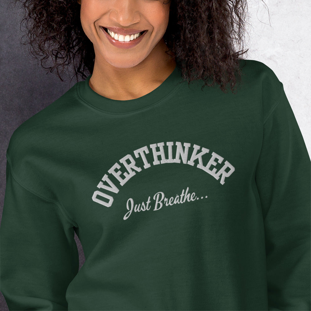 Overthinker Embroidered Sweatshirt - JOURNAL VENUE