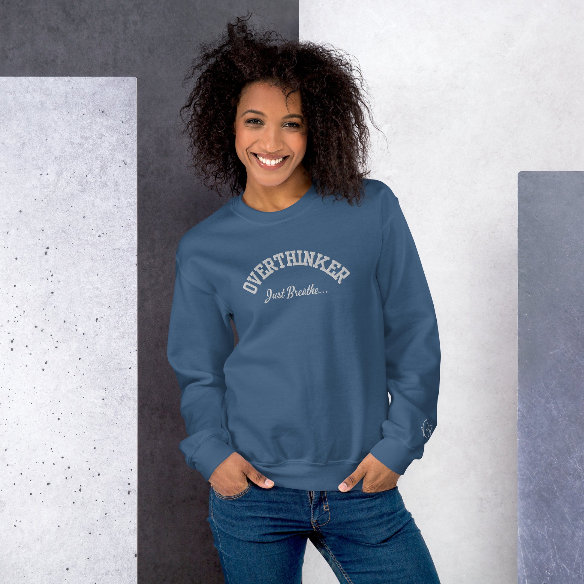 Overthinker Embroidered Sweatshirt - JOURNAL VENUE