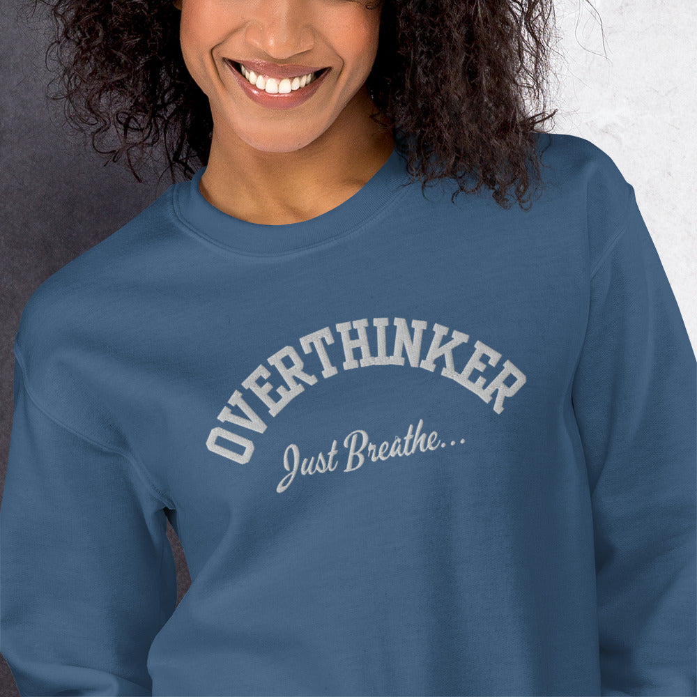 Overthinker Embroidered Sweatshirt - JOURNAL VENUE