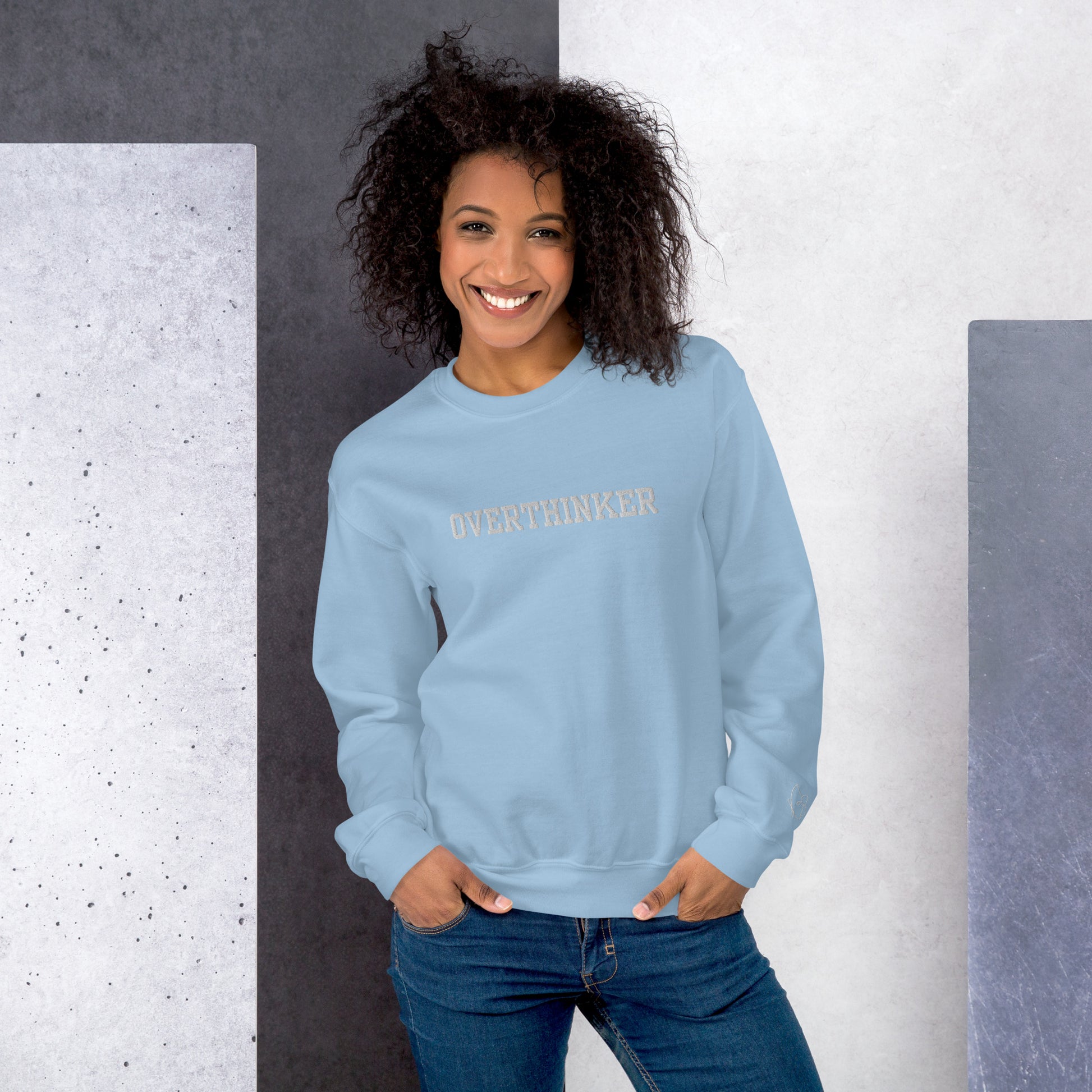 OVERTHINKER Self Care Embroidered Sweatshirt - JOURNAL VENUE