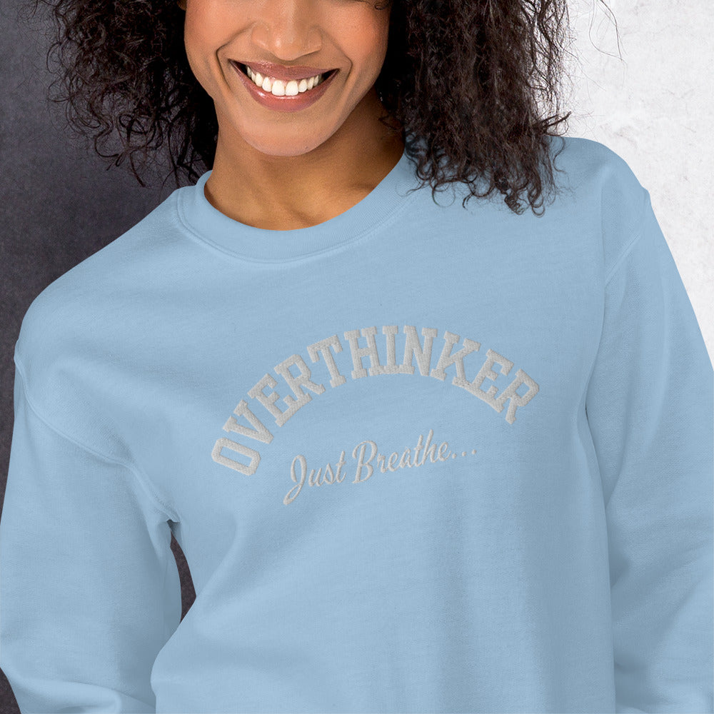 Overthinker Embroidered Sweatshirt - JOURNAL VENUE