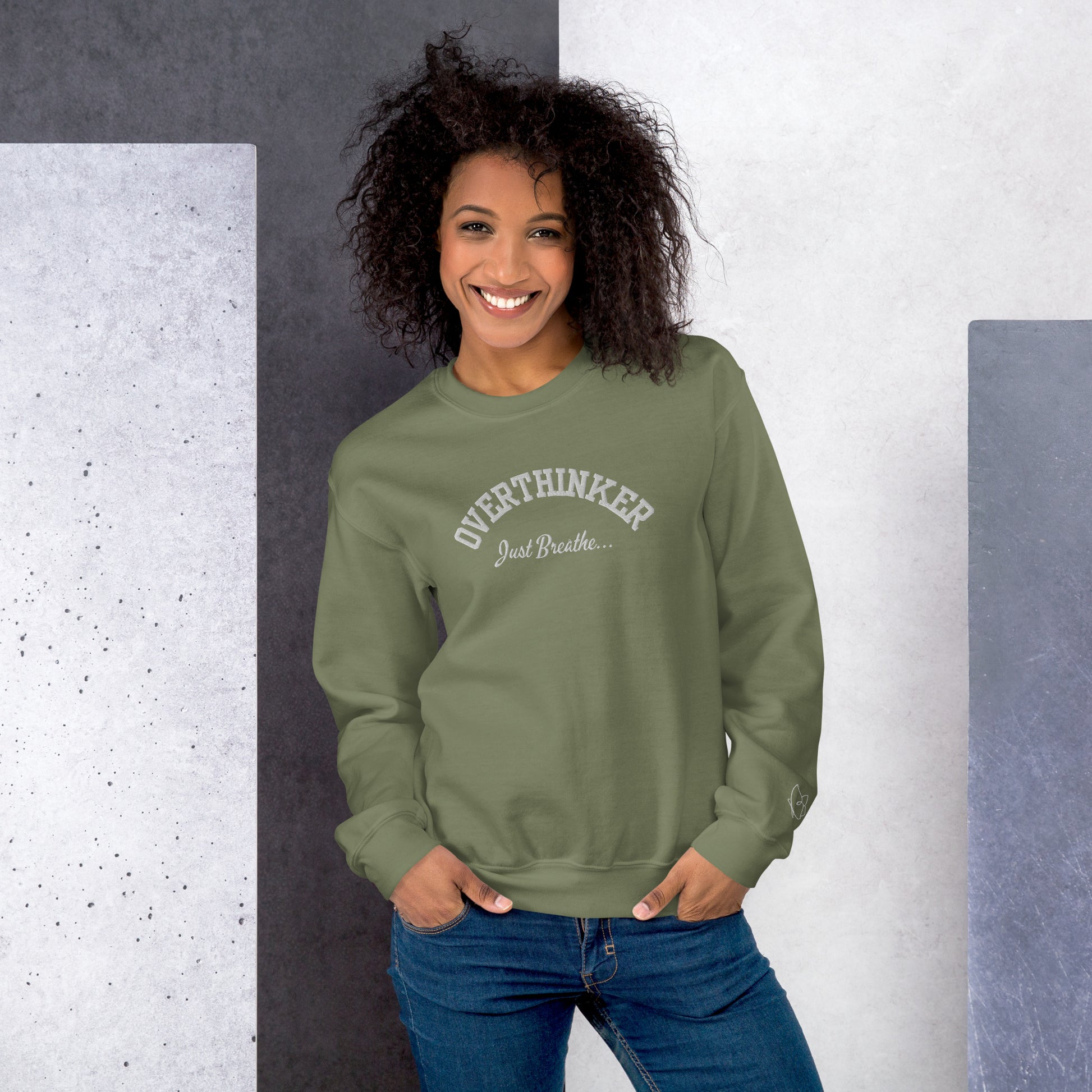 Overthinker Embroidered Sweatshirt - JOURNAL VENUE