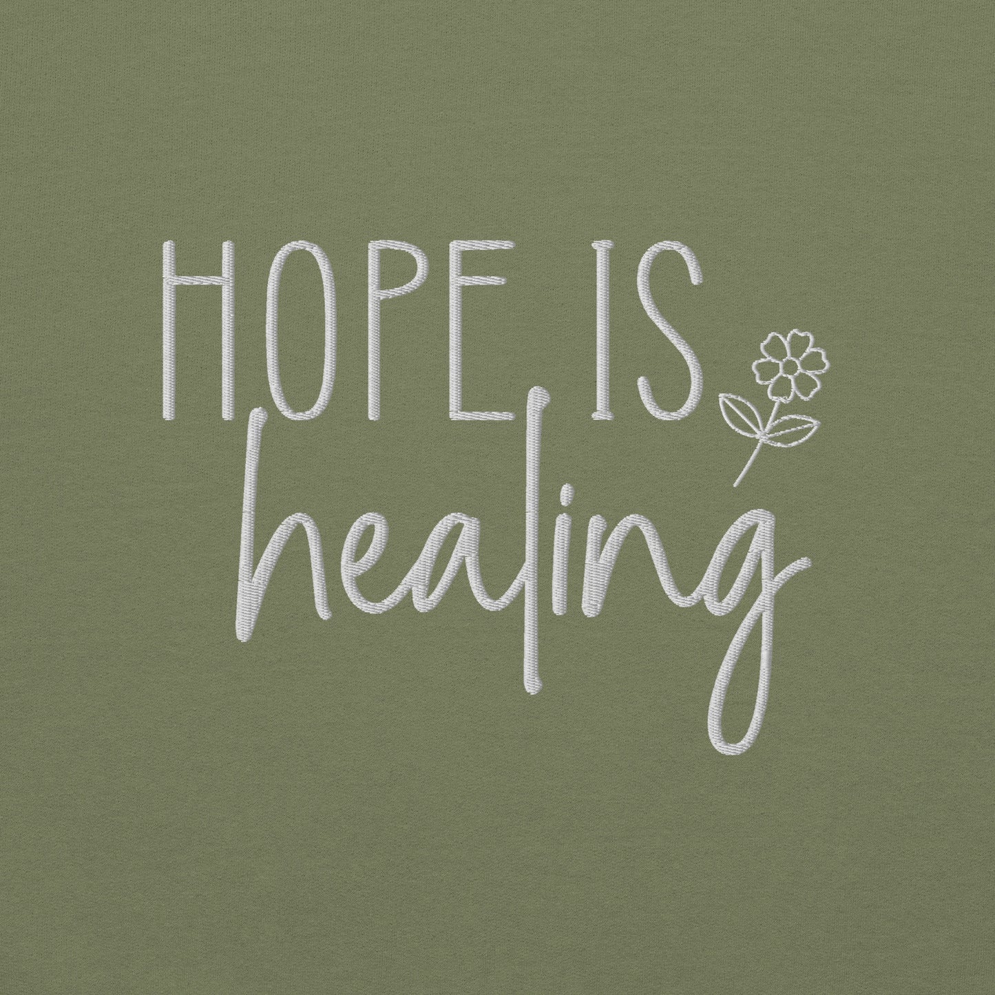 Hope is Healing Embroidered Sweatshirt - JOURNAL VENUE