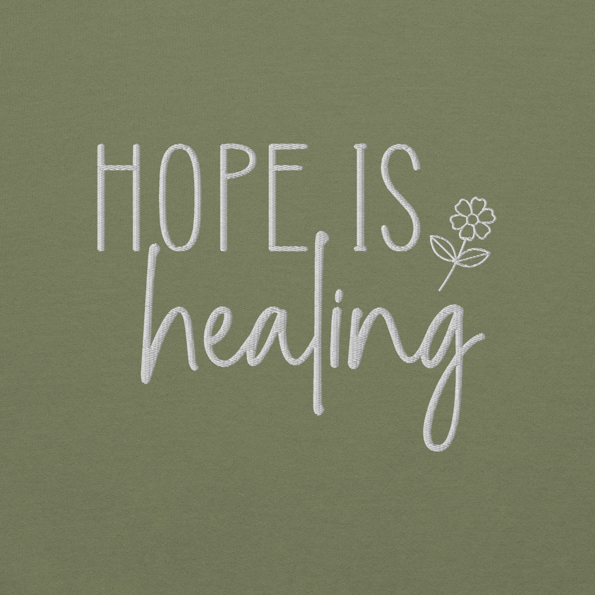 Hope is Healing Embroidered Sweatshirt - JOURNAL VENUE