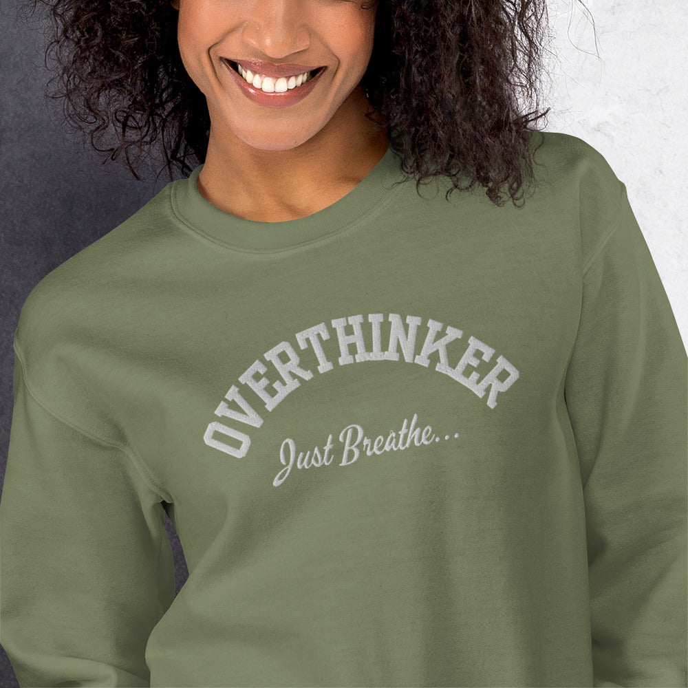 Overthinker Embroidered Sweatshirt - JOURNAL VENUE