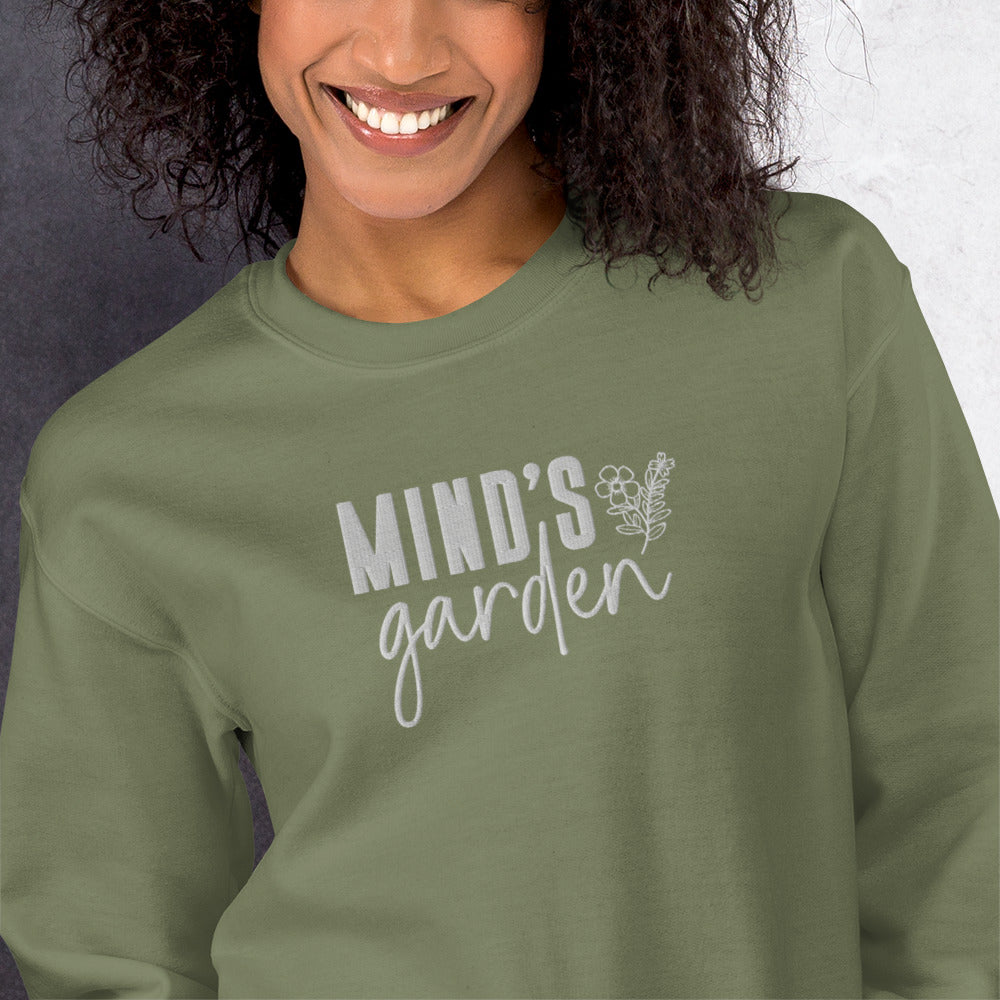 Minds Garden Embroidered Sweatshirt - JOURNAL VENUE