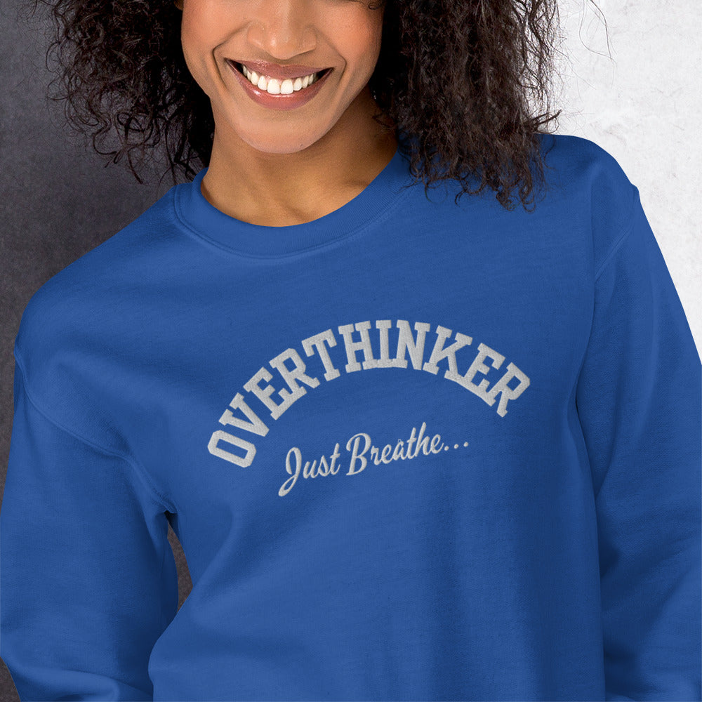 Overthinker Embroidered Sweatshirt - JOURNAL VENUE