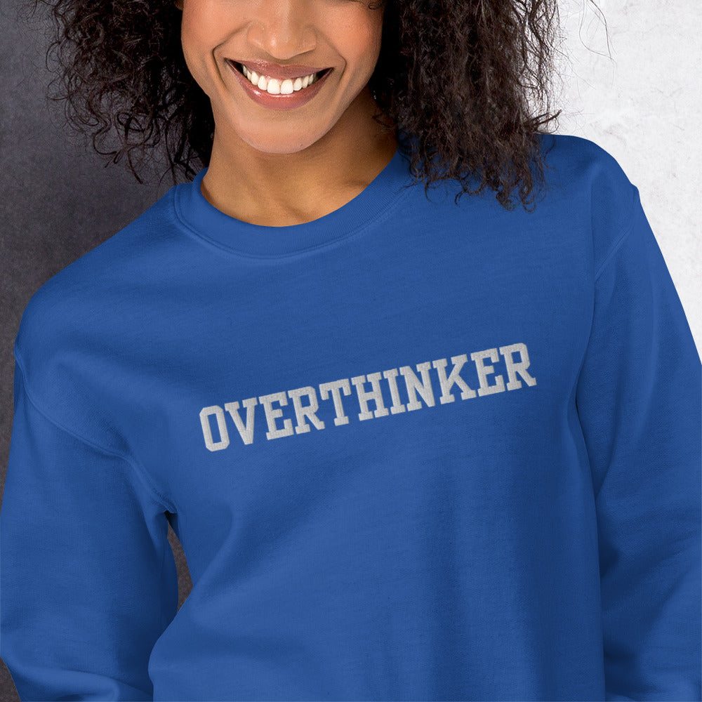 OVERTHINKER Self Care Embroidered Sweatshirt - JOURNAL VENUE