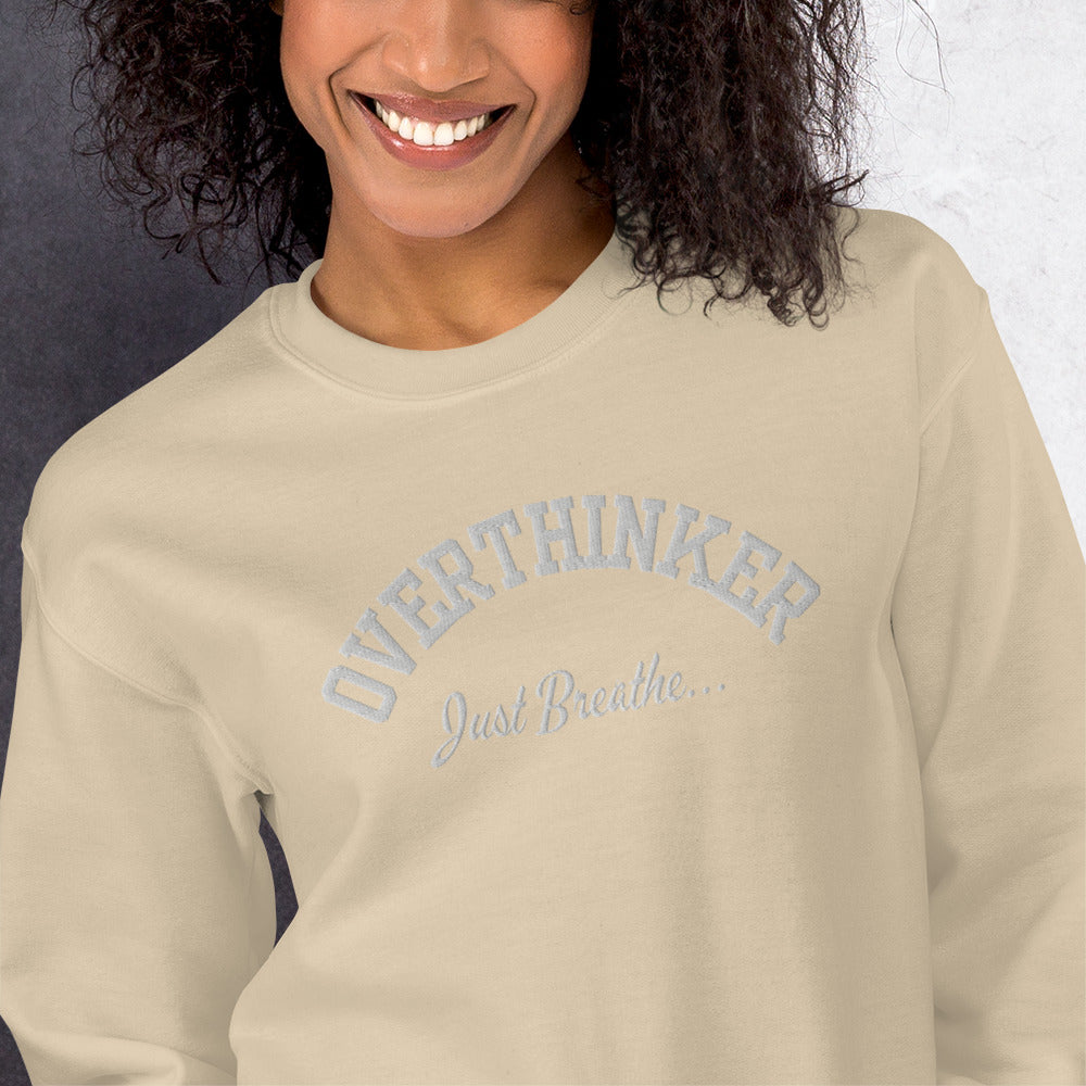 Overthinker Embroidered Sweatshirt - JOURNAL VENUE