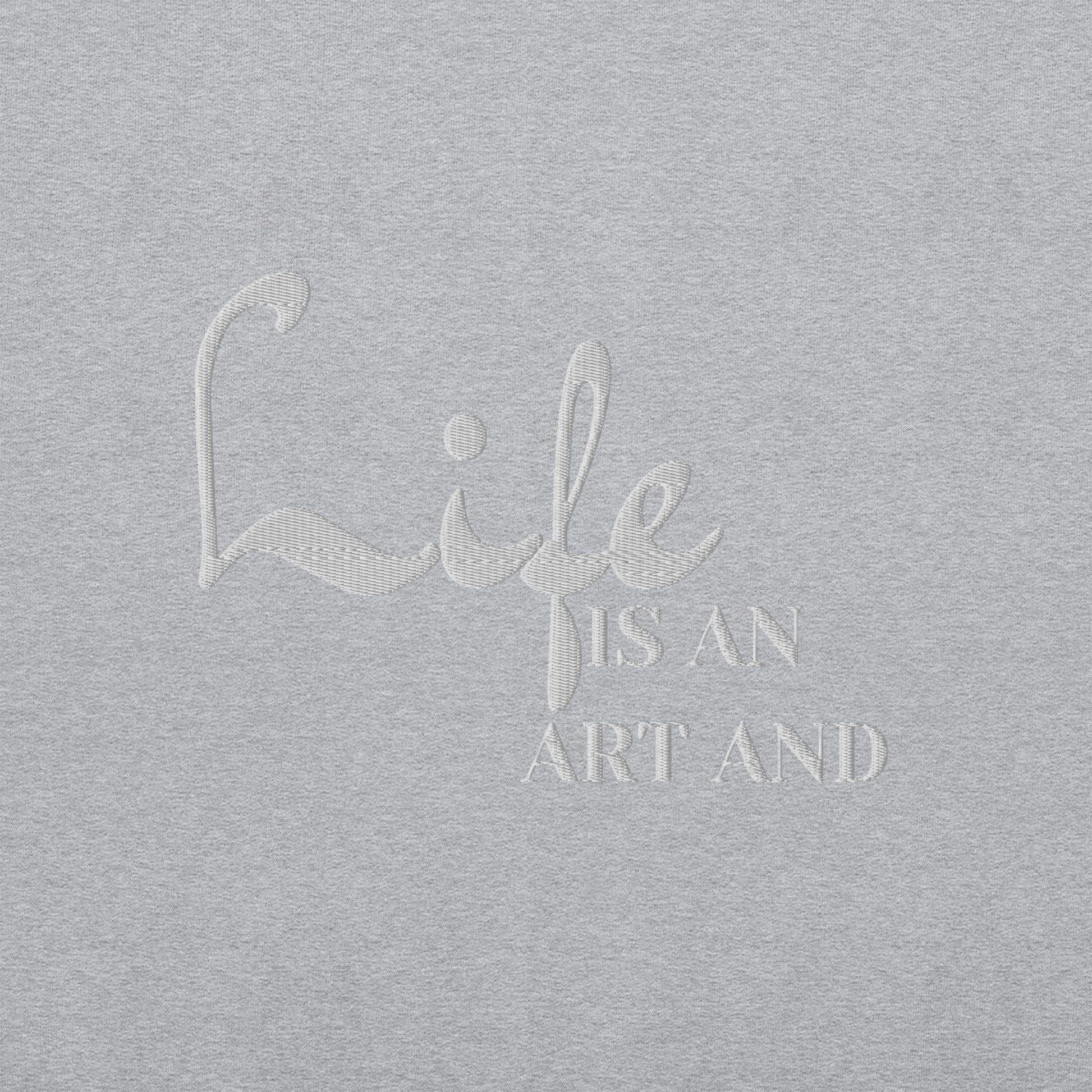 Life Is An Art Embroidered Sweatshirt - JOURNAL VENUE