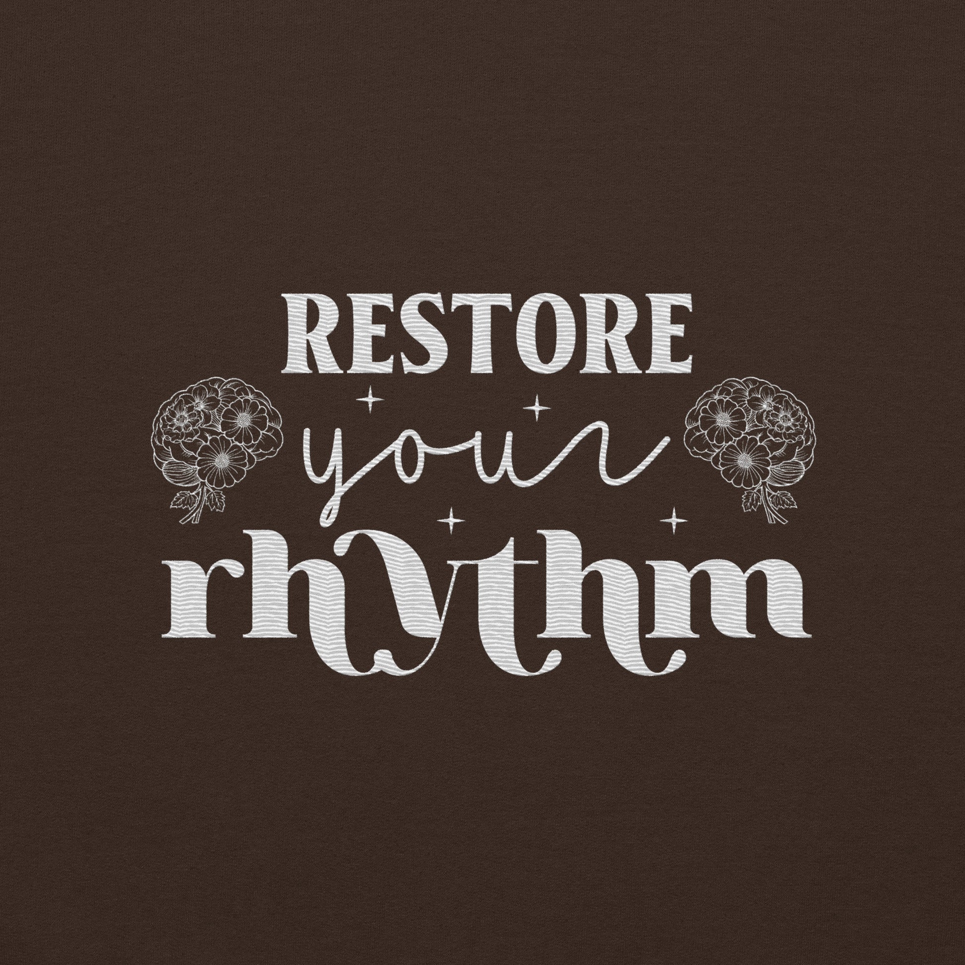 Restore Your Rhythm Embroidered Hoodie - JOURNAL VENUE