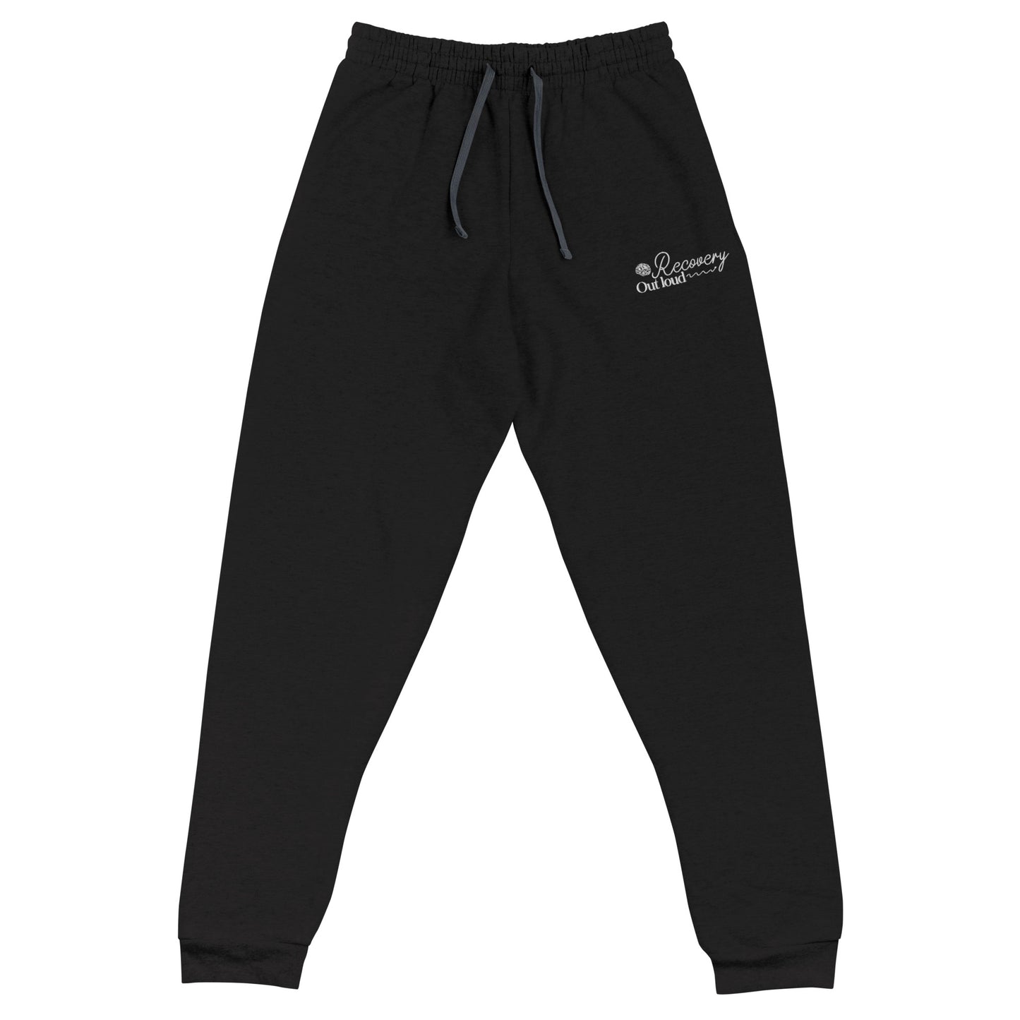 Recovery out Loud Embroidered Joggers - JOURNAL VENUE