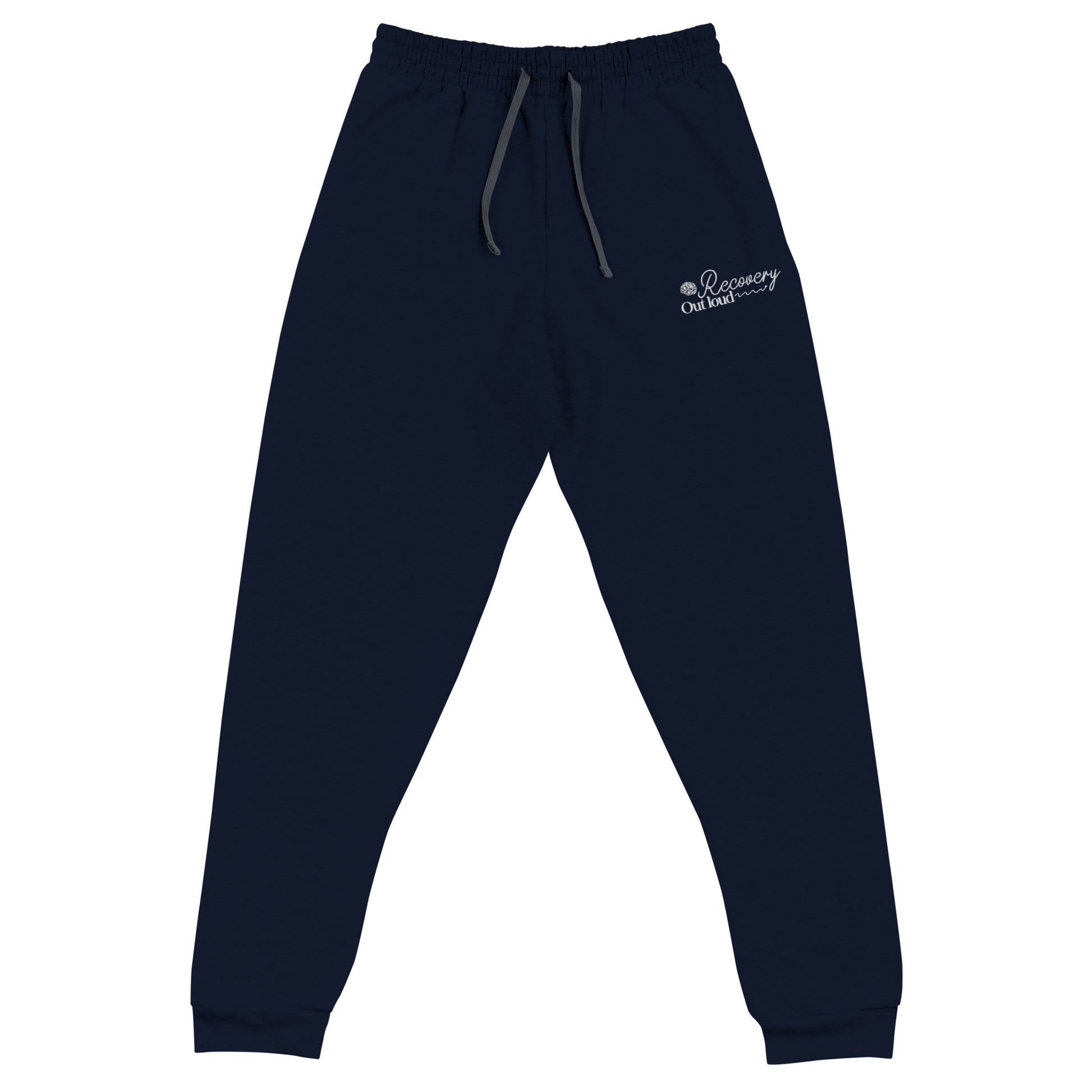 Recovery out Loud Embroidered Joggers - JOURNAL VENUE